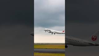 [Yamaguchi Ube Airport] J-AIR Embrael E190 JA245J Takeoff