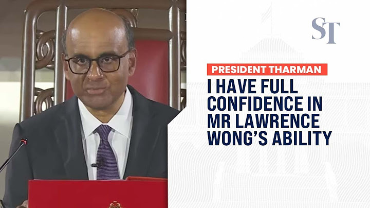President Tharman: “I have full confidence in Mr Lawrence Wong’s ability”