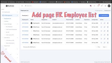 Add Page HR Employees list Laravel 11 | HR Management
