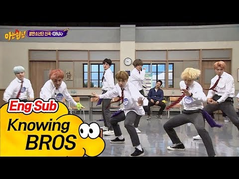 [BTS] Knowing Brothers: Leader Rap Monster' English message, BTS performs DNA ♪