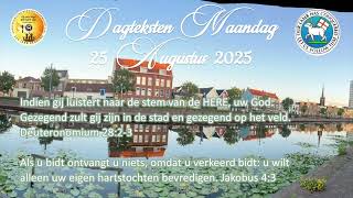 Dagteksten & Gebed Maandag 25 Augustus 2025 EBG Immanuel SXM