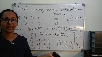 Newton Gregory backward Interpolation Formula