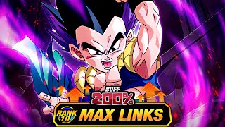 200% LEADER SKILL BUFF! LEVEL 10 LINKS 100% RAINBOW STAR TEQ BASE GOTENKS! (DBZ: Dokkan Battle)