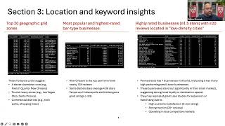 CSCI E-59 | Final Project longer video| Analyzing business trends and user behavior in Yelp
