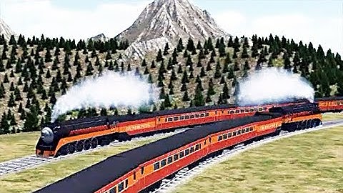 Train Sim - Mountain Pass Using Southern Pacific 4449 - Simulasi Kereta Api