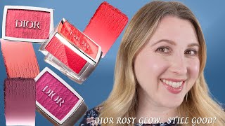 DIOR Rosy Glow Blushes in Berry, Rosewood, Cherry | Swatches & Comparisons