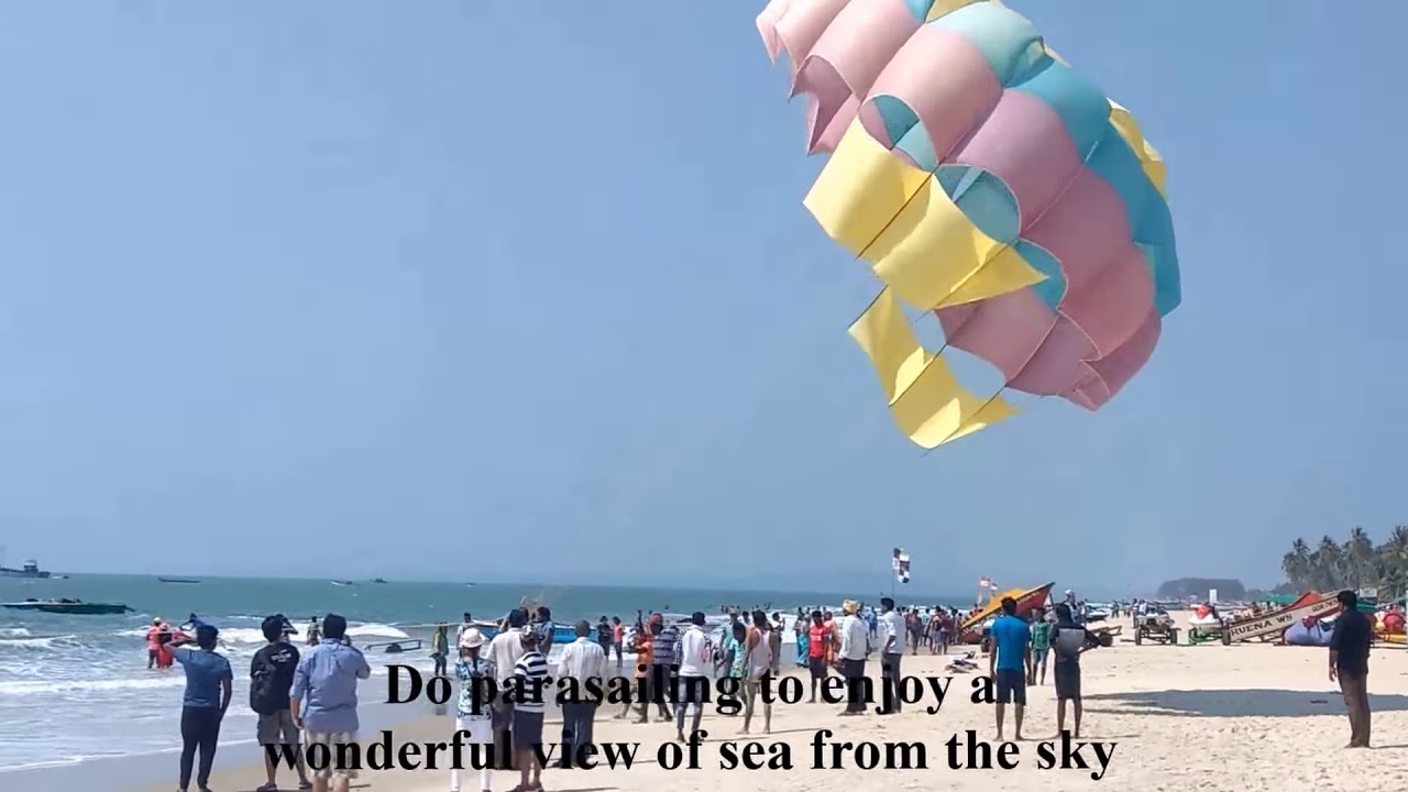 Colva Beach South Goa Parashoot real view Water sports in Goa