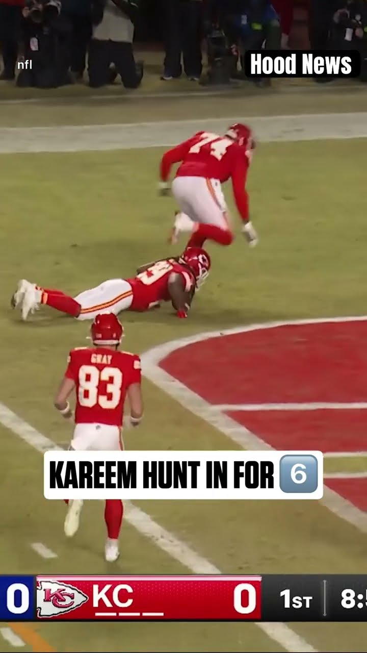 In for 6 #hoodnews #chiefs #kareemhunt #run #footballshorts #football #NFL #viralvideo #trending #us
