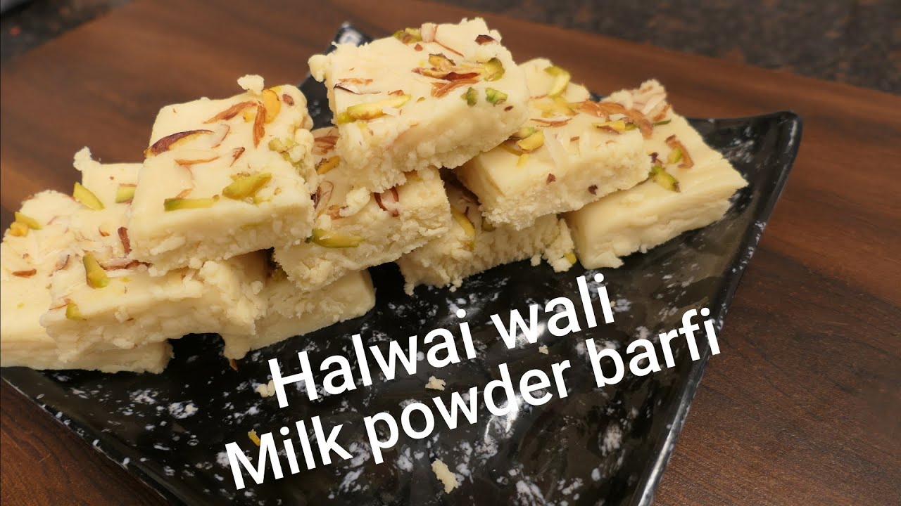 Halwai milk powder se barfi kaise banate hain Halwai style milk barfi