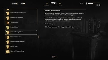 BOOKS: Contract: Missing Soldiers (Witcher 3 In-Game Lore Read Aloud)