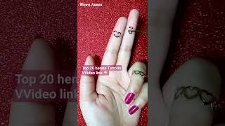Cute Henna Tattoo On Fingers