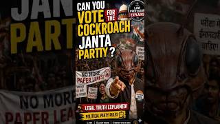 Can You Vote for the Cockroach Janta Party? 🪳⚖️ |Law Professor Explains #politics #india #protest