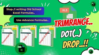 Excel Magic Dot, Trimrange and Drop Function #Excel #advancedexcel
