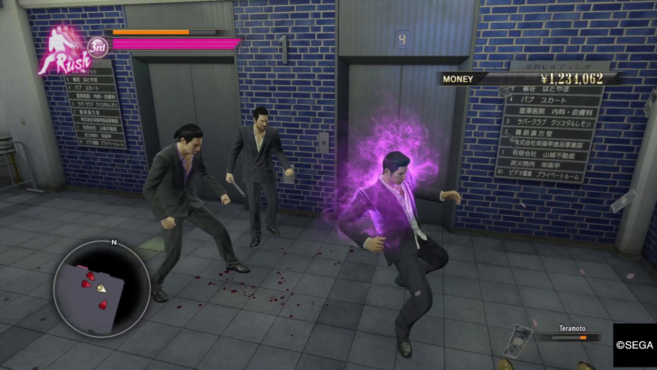 Yakuza 0 Brutal Combat Gameplay Youtube