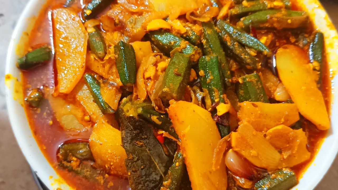 ढाबा स्टाइल भिंडी आलू की सब्जी 😋/ lady finger potato recipe/ bhindi aloo recipe/