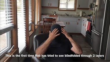 134. Wendy Guides Rob To See Through 2 Layers Blindfolded - First Time Ever - Mask + Balaclava
