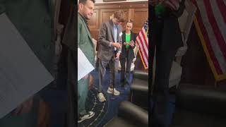 Jett Weinstein accepts Challenge  Coin from Congressman Hamedeh  @90dayfiance