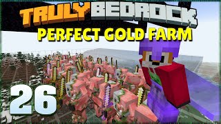 Perfect Gold Farm! Truly Bedrock SMP Season 3 E26 Minecraft Bedrock, Foxy notail