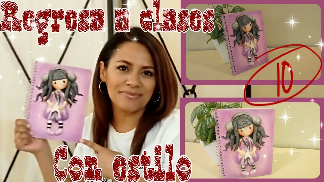 Gorjuss | Como hacer una hermosa libreta con muñeca Gorjuss | pasta flexible | porcelana fría