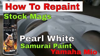 How To Repaint Stock Mags Samurai Pearl White Yamaha Mio
