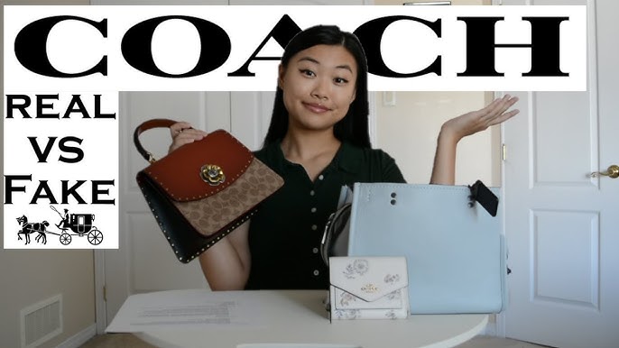 Coach bag real vs fake. How to spot fake Coach New York tote bags and purses  