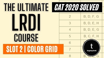 CAT 2020 DILR / LRDI Solutions | Slot 02 | Color Grid | Paths, Networks and Diagrams