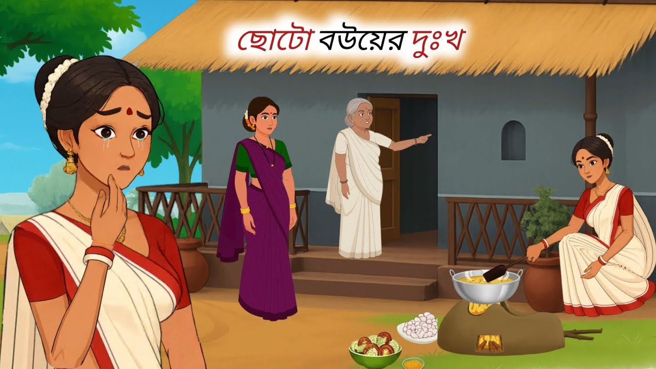 ছোটো বউয়ের দুঃখ।Bengali Moral Stories Cartoon। Bangla Golpo। Thakumar Jhuli। New Cartoon। 