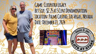 Jen's First Time Playing Cleopatra Legacy at The Palms – Betting $2.25 a Spin in Nickels!