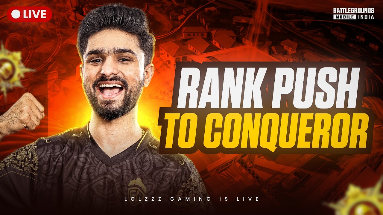 RANK PUSH TO CONQUEROR BEGINS | 2 DAY CONQUEROR POSSIBLE? | BGMI LIVE #iQOORankPush