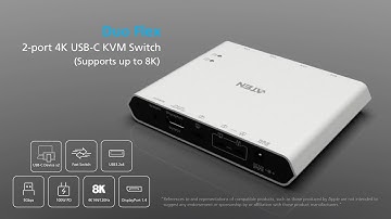 Switch, Create, and Excel with ATEN Duo Flex US3311- 2-Port 4K DisplayPort KVM Switch.