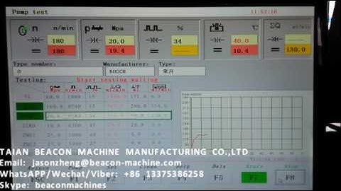 CRS708 common rail diesel fuel injector pump test bench pump testing video from TAIAN BEACON MACHINE
