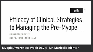 Day 4 (Part b) - Myopia Awareness Week Webinar Series