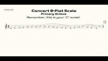 Clarinet C Scale Practice in Half Notes (primary octave)