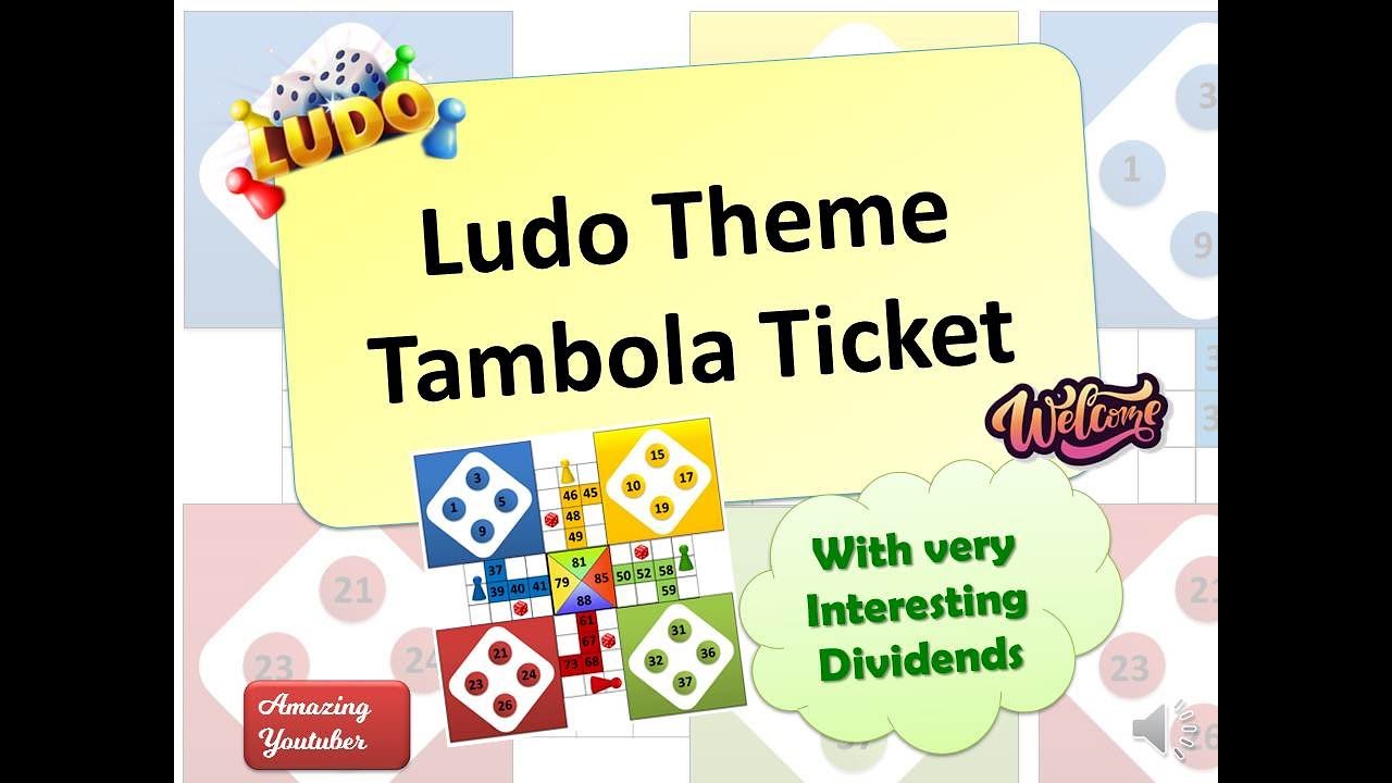 Ludo Theme Tambola Childhood theme tambola Picnic Tambola with