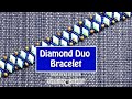 Beaded bracelet tutorial | Diamond Duo and Drop beads