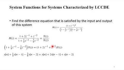 Lec 15 DSP video System Functions for Systems Characterized by LCCDE