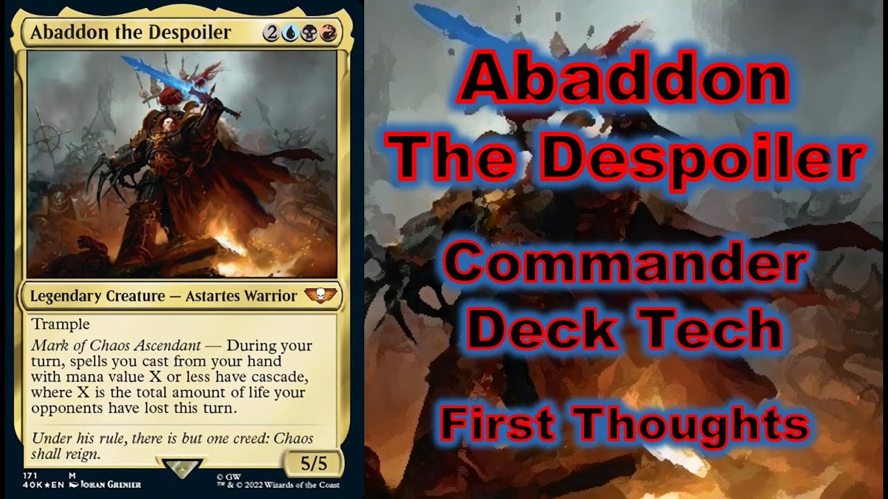 abaddon mtg card Amazon.com: Magic: The Gathering Universes Beyond: Warhammer 40,000  Commander Deck – The Ruinous Powers : Toys & Games main image 0