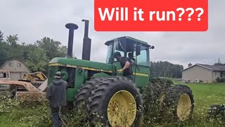 Found grandpa's John Deere 8640 sitting in a fence line. Will we get it running???