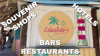 PALM BEACH Boardwalk ARUBA (walk)  Souvenir Shops, Hotels, Bars and Restaurants