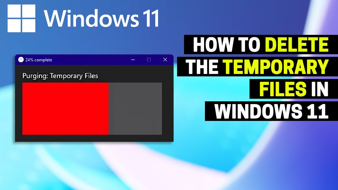 How to Delete the Temporary Files in Windows 11 - YouTube