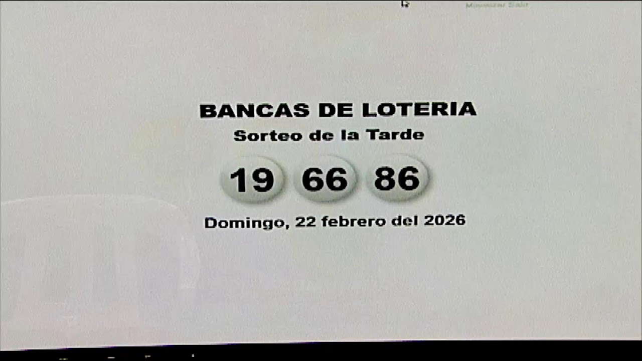 Sorteo de la tarde  22/02/2026