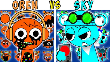 ALL OREN VS SKY TEST | FNF Character Test | Gameplay VS Playground
