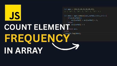 JavaScript Interview Question | Count Frequency of Numbers in Array #javascript