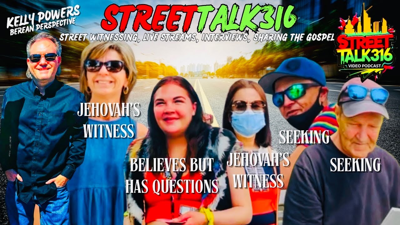 STREETTALK316: Witnessing to People in the Streets (3 JW's 3 Seekers 1 Christian) on God, Jesus etc