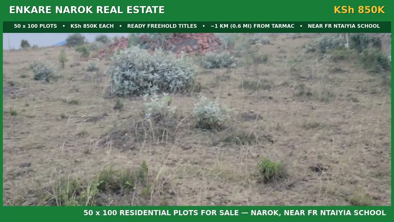 50×100 Plots for Sale in Narok Near Fr Ntaiyia School