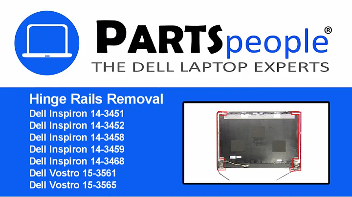 Dell Inspiron 3451/3452/3458/3459/3468/Vostro 3561/3565 Hinge Rails How-To Video Tutorial