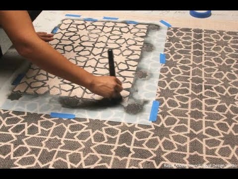 How to Stencil & Paint Carpet