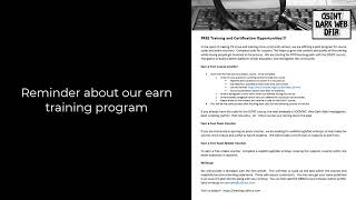 CSI Linux Scholarship - Earn Training program.
