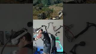 GOAT Running Shot in VR With Real Bow | [25 # 🏹] 😲😜 #skyrim #shorts #skyrimvr #katwalk