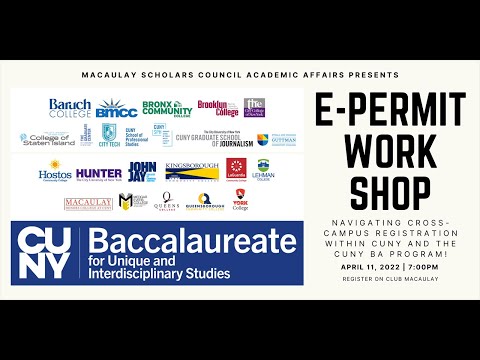 Macaulay Scholars Council E-Permit Workshop